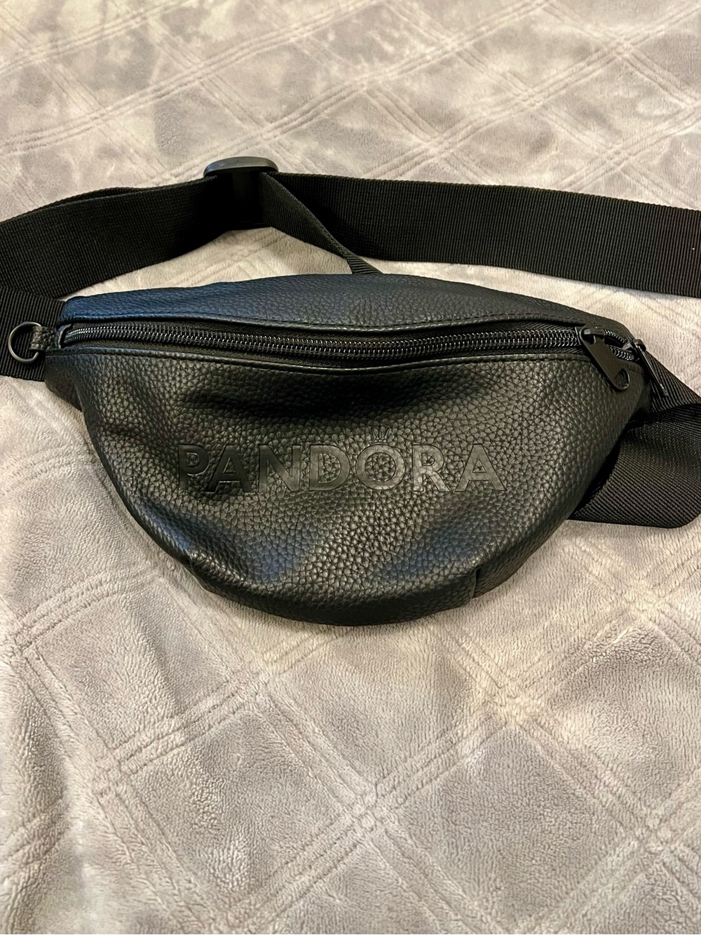 Pandora Black faux Leather Waist Bag